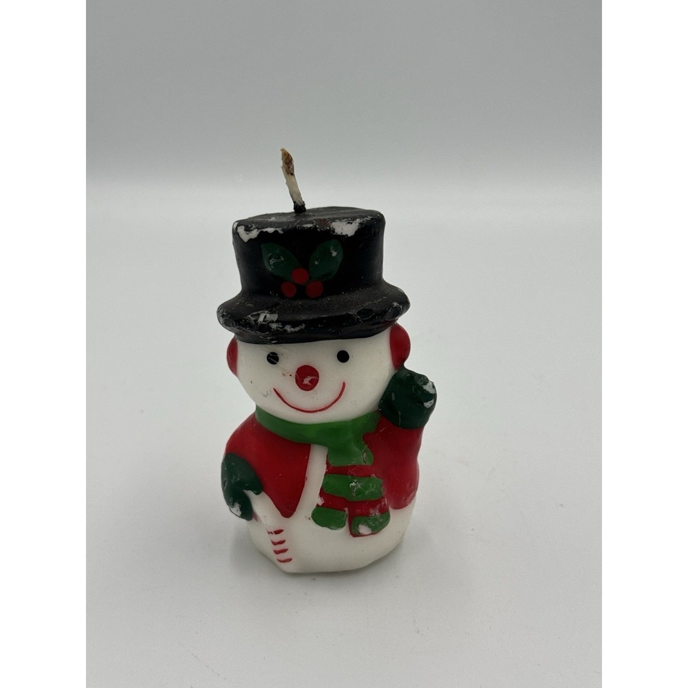 Vintage Christmas Snowman‎ Candle